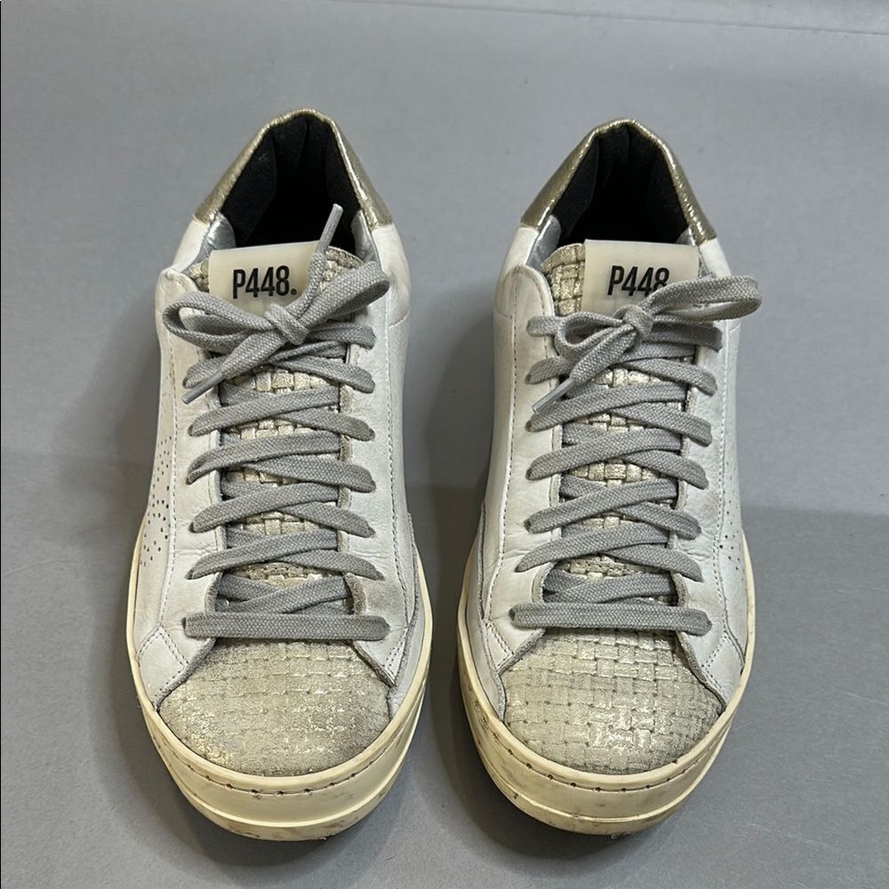 ✨ P448 John Metallic Sneakers – Women’s Size 38✨ (B-1544) - Picture 4 of 12